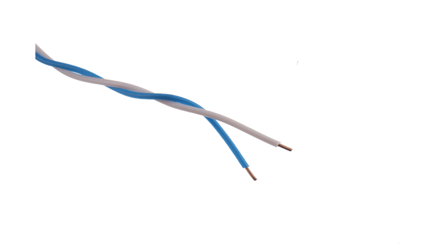 Câble téléphonique Decelect 2 conducteurs, 1 Paire, Non blindé Bleu/Blanc, Gaine PVC