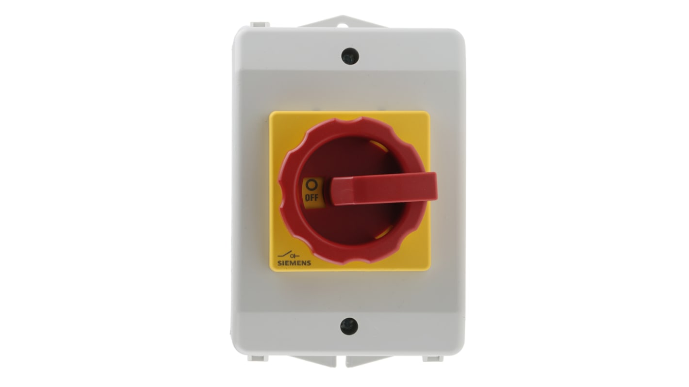 Siemens 3P Pole Isolator Switch - 16A Maximum Current, 7.5kW Power Rating, IP65