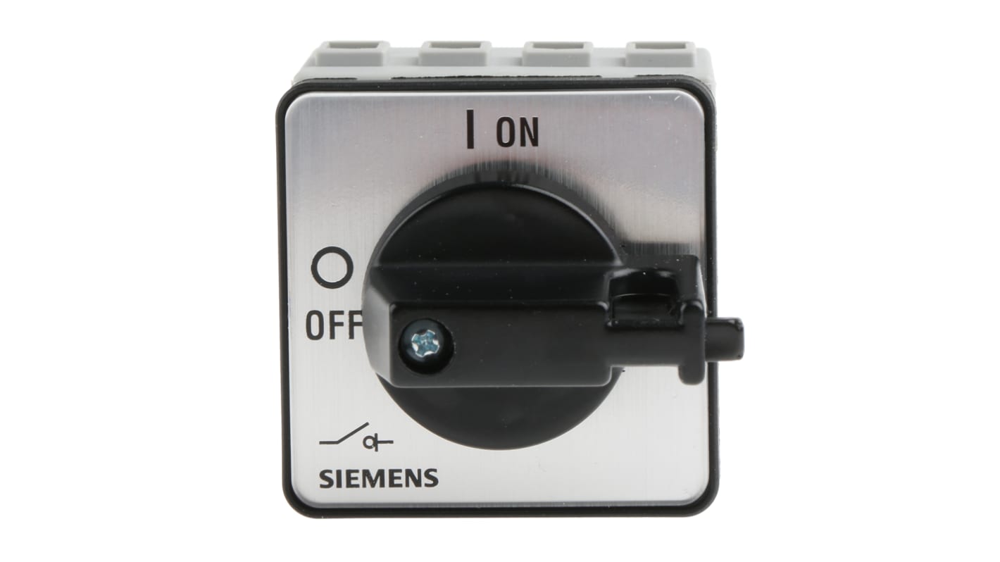 Siemens 3P+N Pole Panel Mount Isolator Switch - 16A Maximum Current, 7.5kW Power Rating, IP65