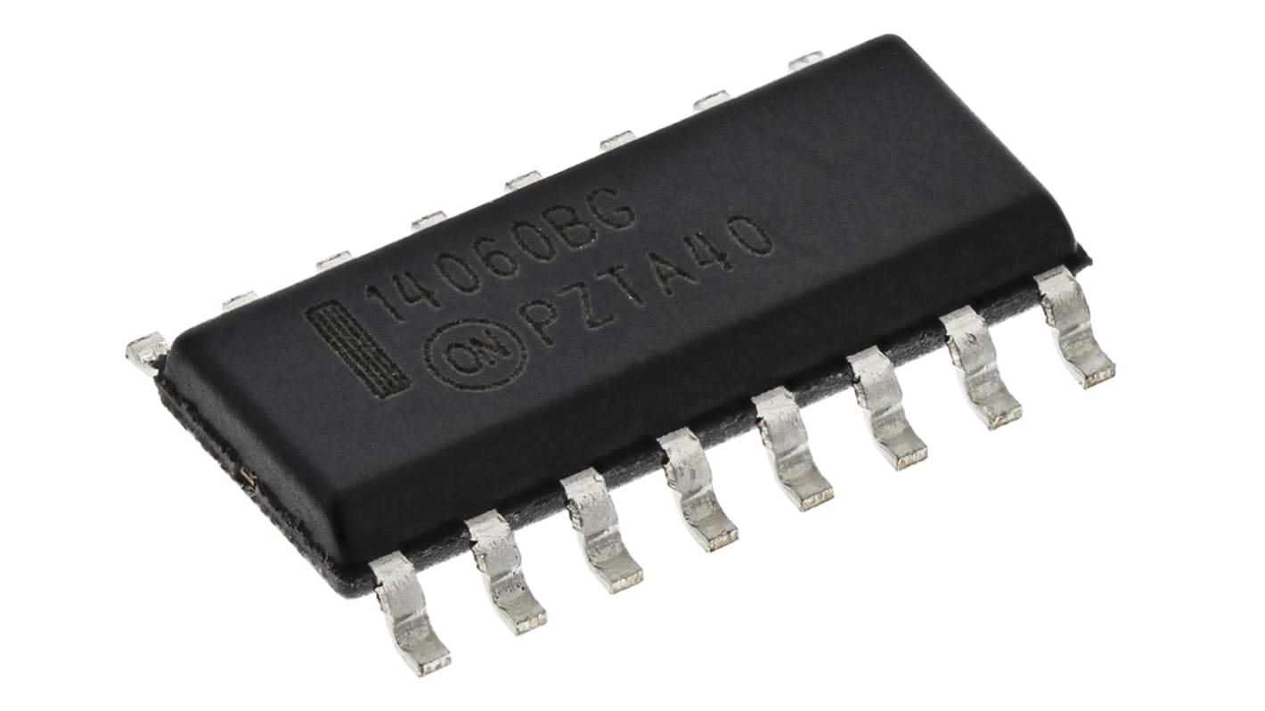 Contador, divisor MC14060BDG, 14 bits Binario Contador ascendente, Unidireccional 16 pines SOIC 1