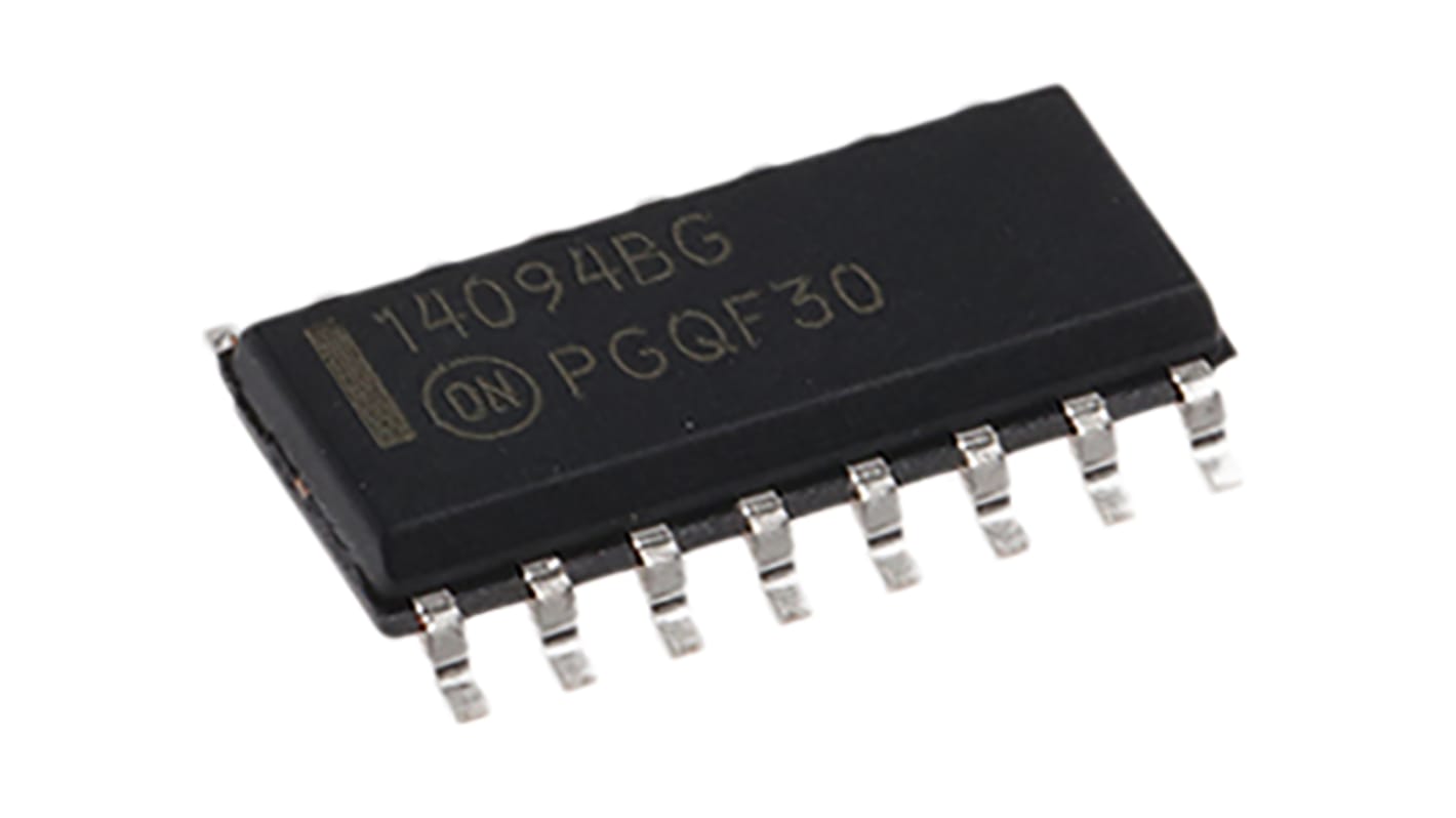 onsemi MC14094BDG 8-stage Surface Mount Shift Register, 16-Pin SOIC