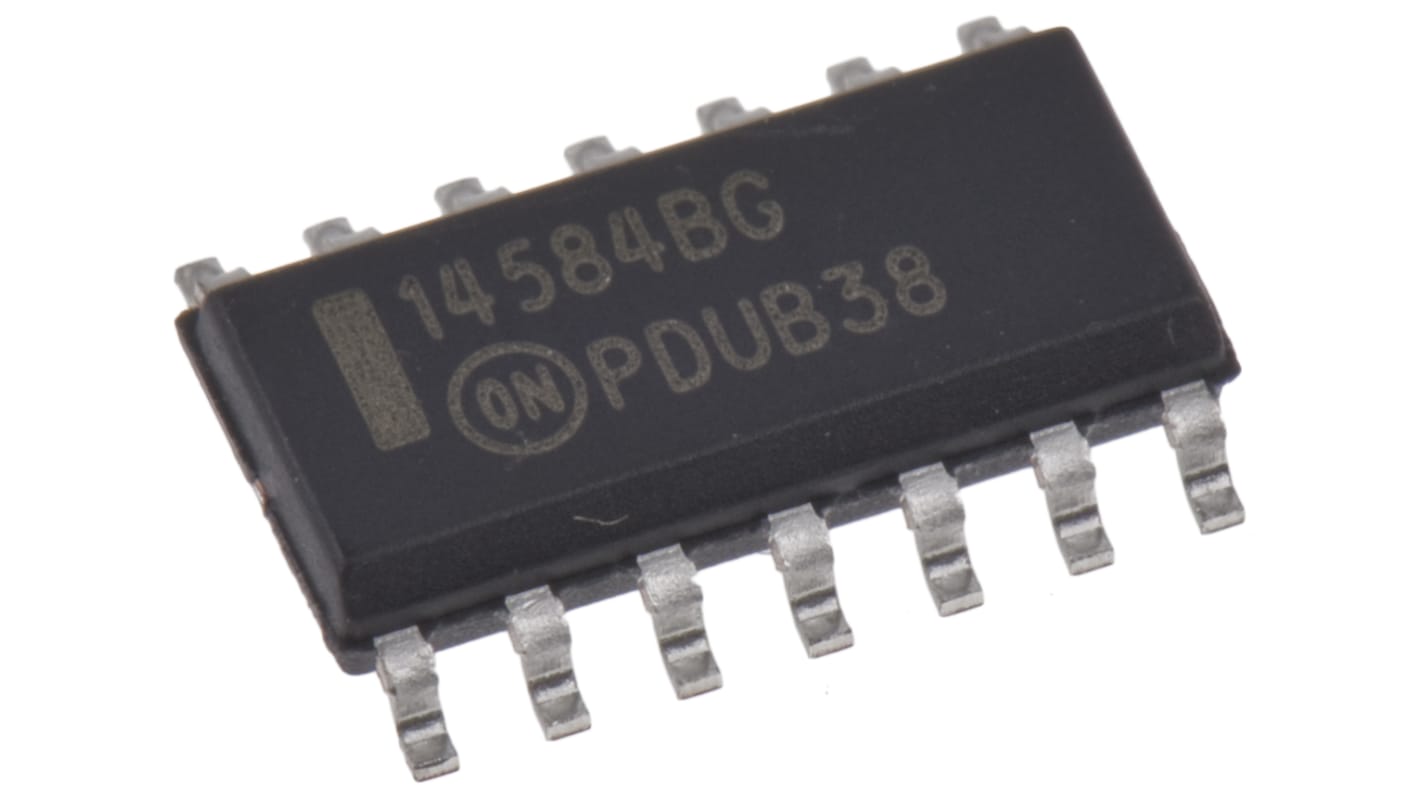 onsemi MC14584BDG Hex Schmitt Trigger Inverter, 14-Pin SOIC