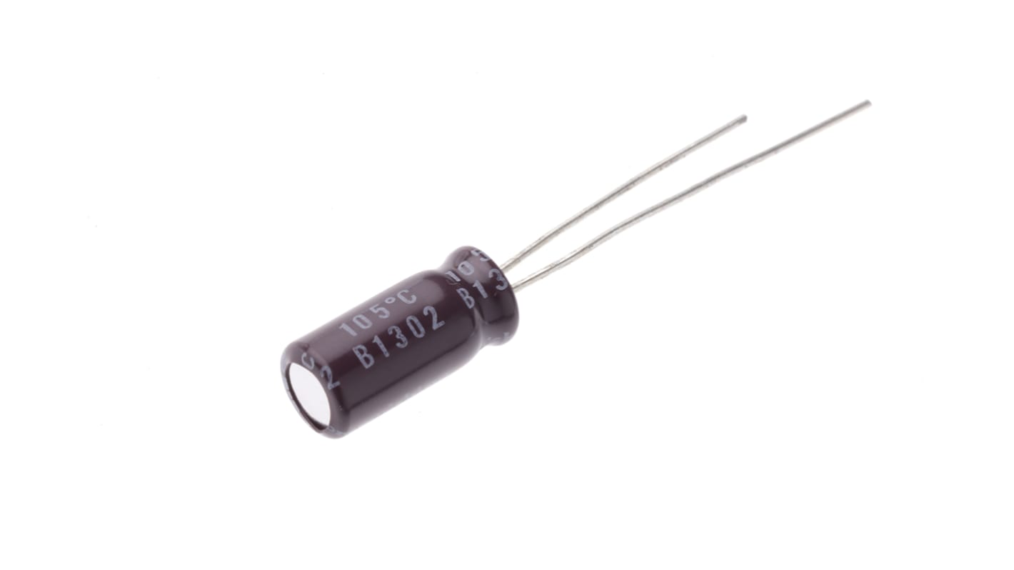 Nichicon 4.7μF Electrolytic Capacitor 50V dc, Through Hole - UPS1H4R7MDD