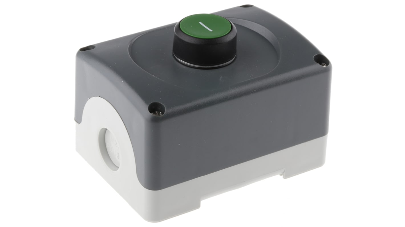 ABB Enclosed Push Button, Plastic, Green, IP66