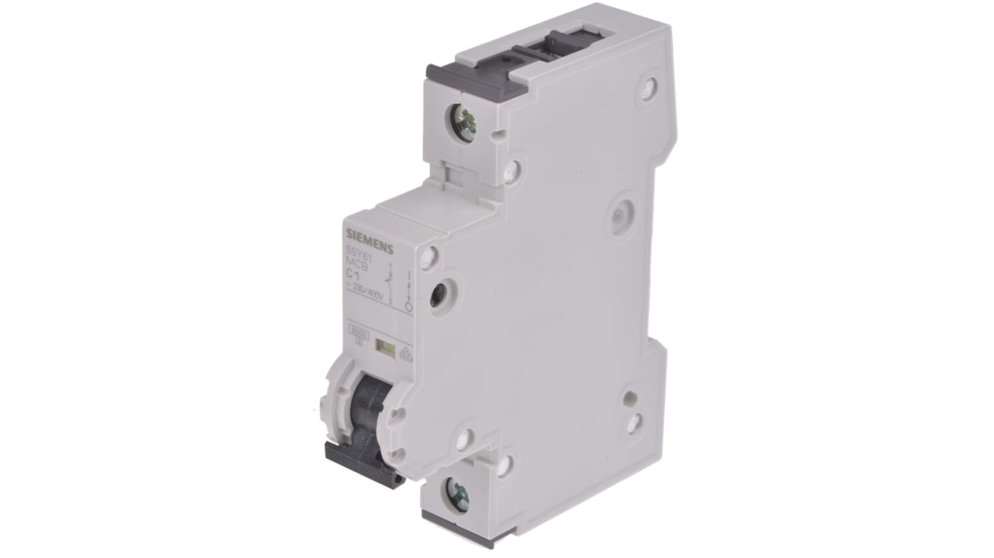 Interruttore magnetotermico Siemens, 1P 1A 6 kA, Tipo C
