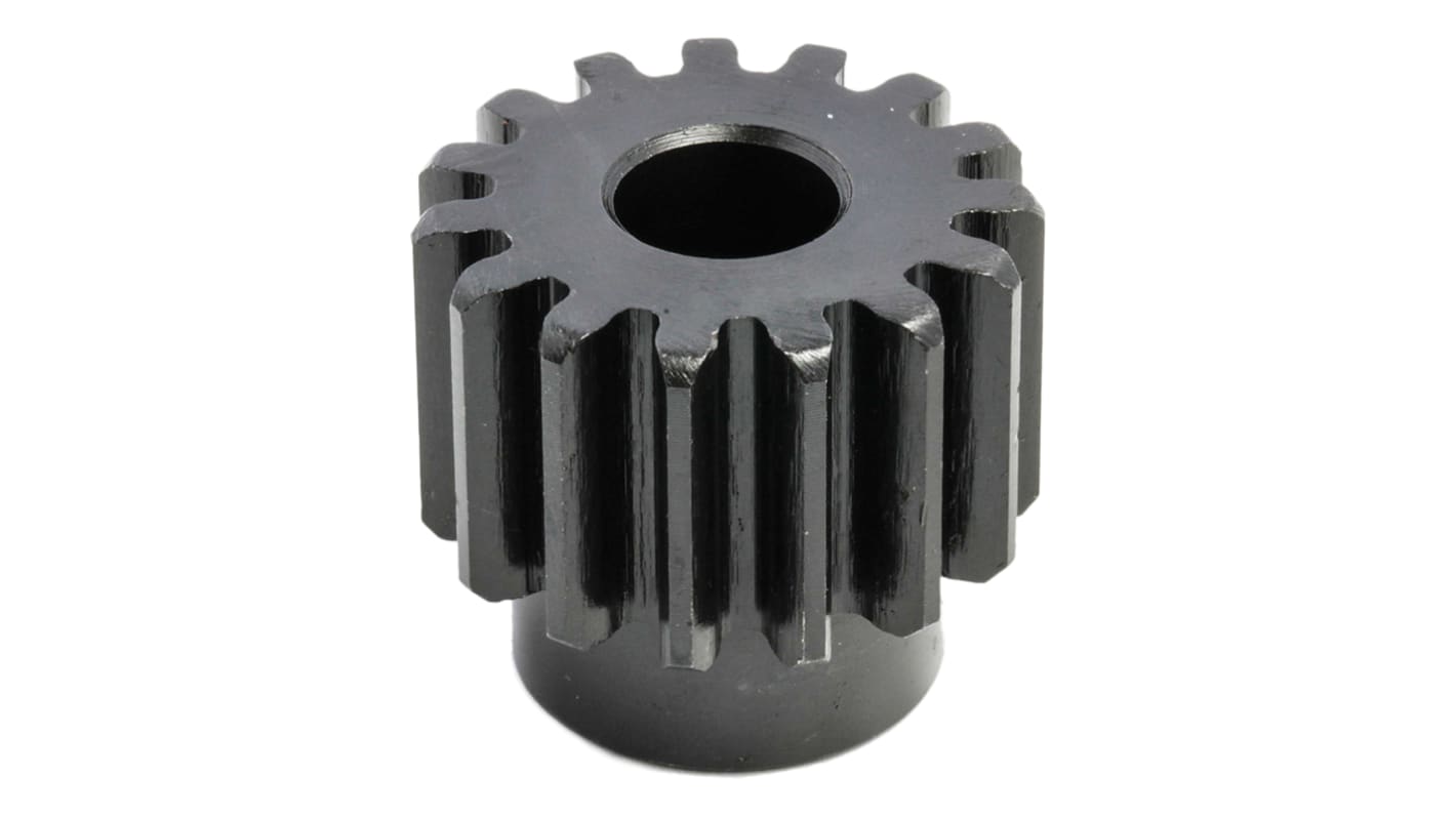 RS PRO Steel 15 Teeth Spur Gear, 2 Module, 12mm Bore Diam, 30mm Pitch Diam, 24mm Hub Diam