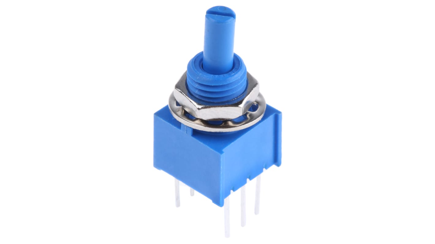 Bourns 3310 THT, Tafelmontage  Dreh Potentiometer 10kΩ ±20% / 0.25W / 2 Ausbrüche, Schaft-Ø 3,18 mm