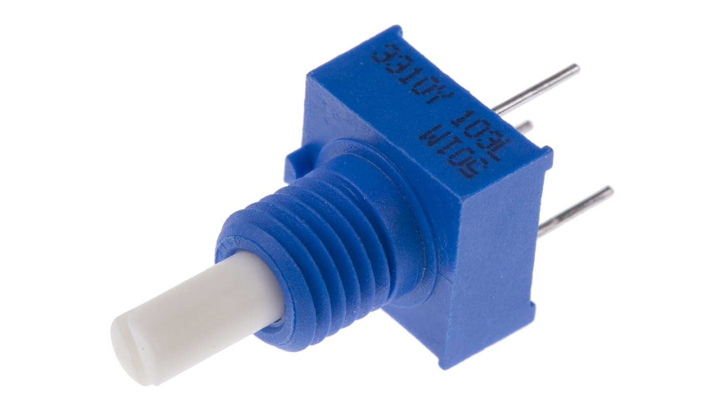Bourns 3310 10kΩ Rotary Potentiometer 1-Gang, Panel Mount (Through Hole), 3310Y-001-103L
