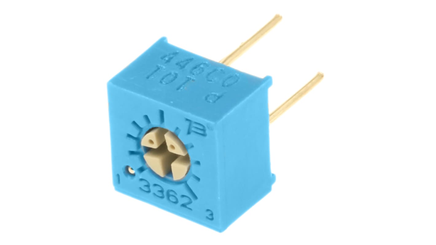 100Ω, Through Hole Trimmer Potentiometer 0.5W Top Adjust Bourns, 3362