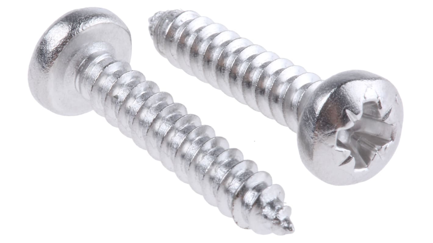 Vite autofilettante a  a testa conica in Acciaio inox RS PRO, filettatura 6, L 19mm, guida a Pozi