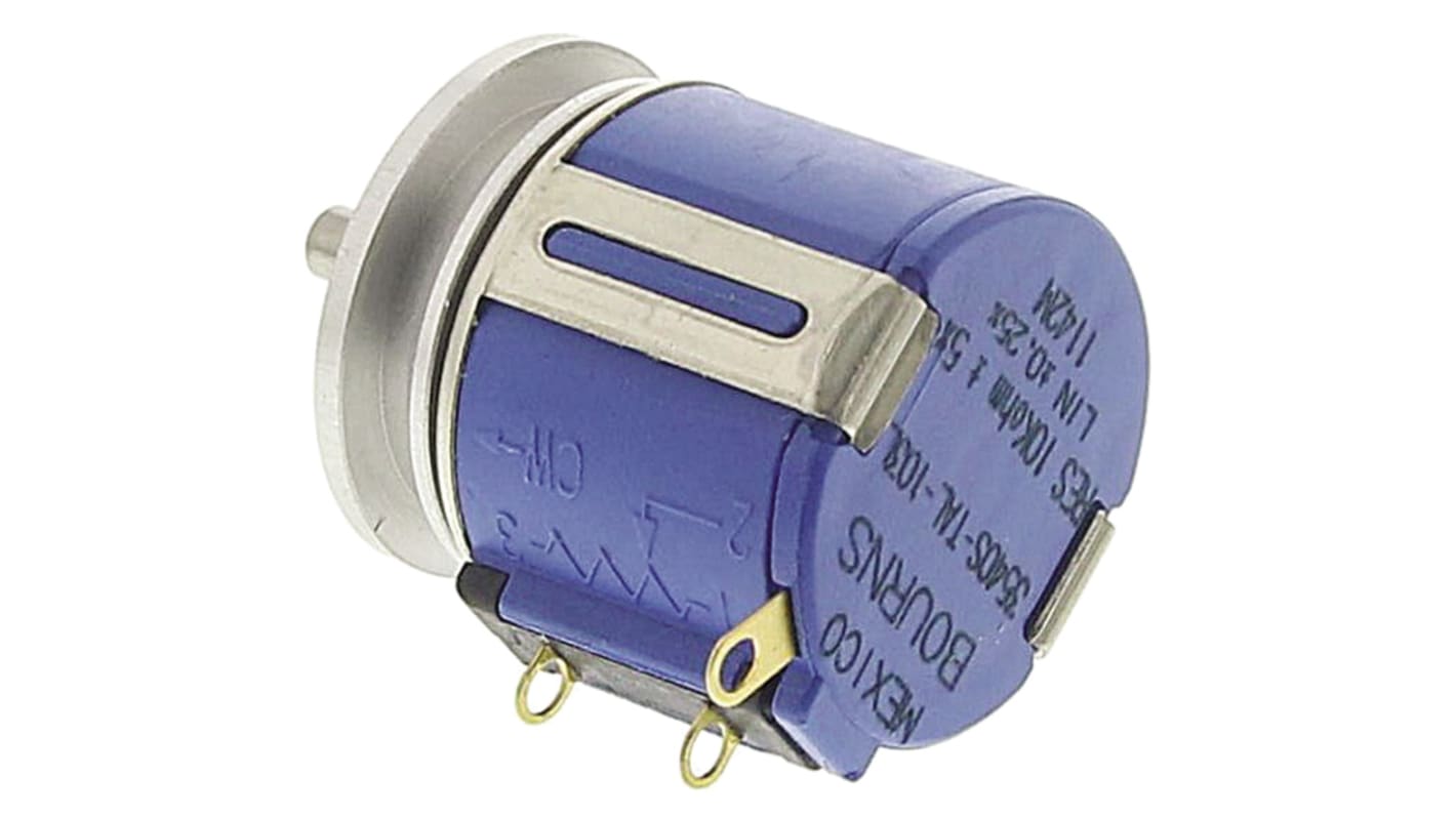 Bourns 3540, Schraubmontage 10-Gang  Dreh Potentiometer 10kΩ / 2W , Schaft-Ø 3,18 mm