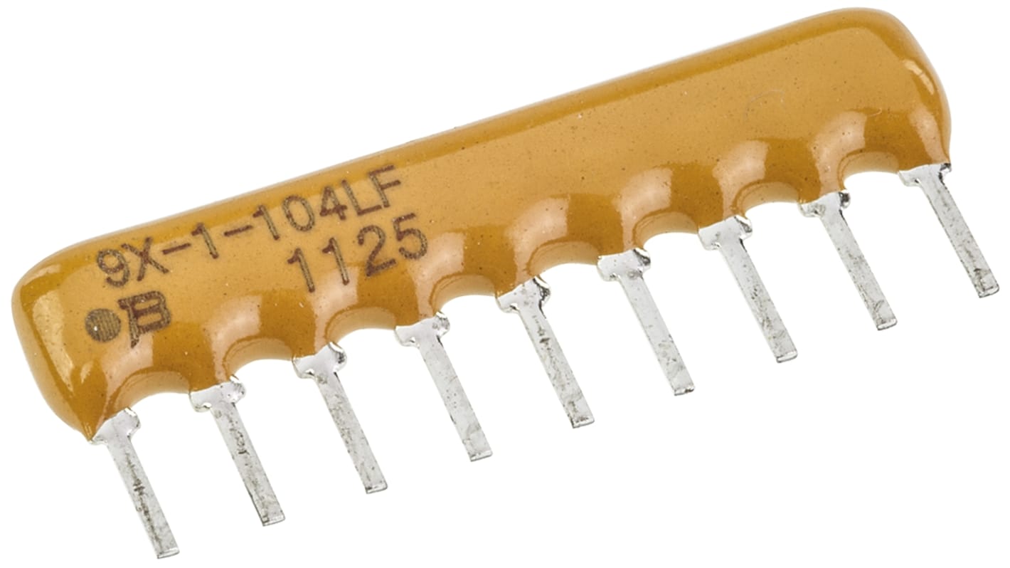 Bourns, 4600X 100kΩ ±2% Bussed Resistor Array, 8 Resistors, 1.13W total, SIP, Through Hole