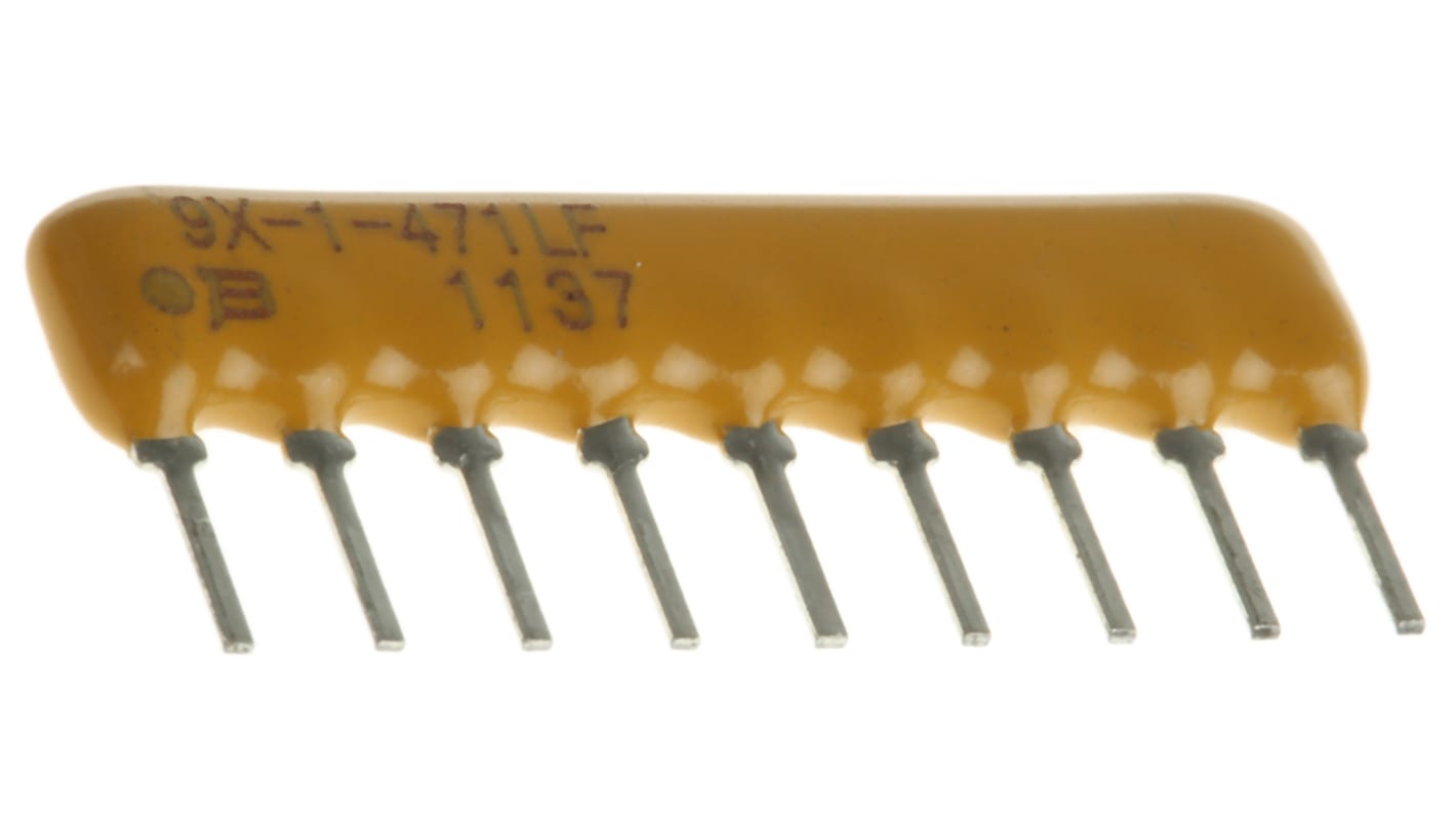 Bourns, 4600X 470Ω ±2% Bussed Resistor Array, 8 Resistors, 1.13W total, SIP, Through Hole