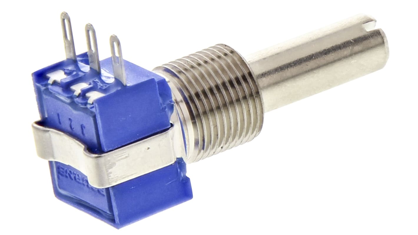Bourns 53 50kΩ Rotary Potentiometer 1-Gang Panel Mount, 53RAA-R25-A18L