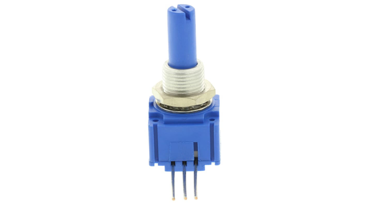 Bourns 91 2.5kΩ Rotary Potentiometer 1-Gang Panel Mount, 91A1A-B28-E12L