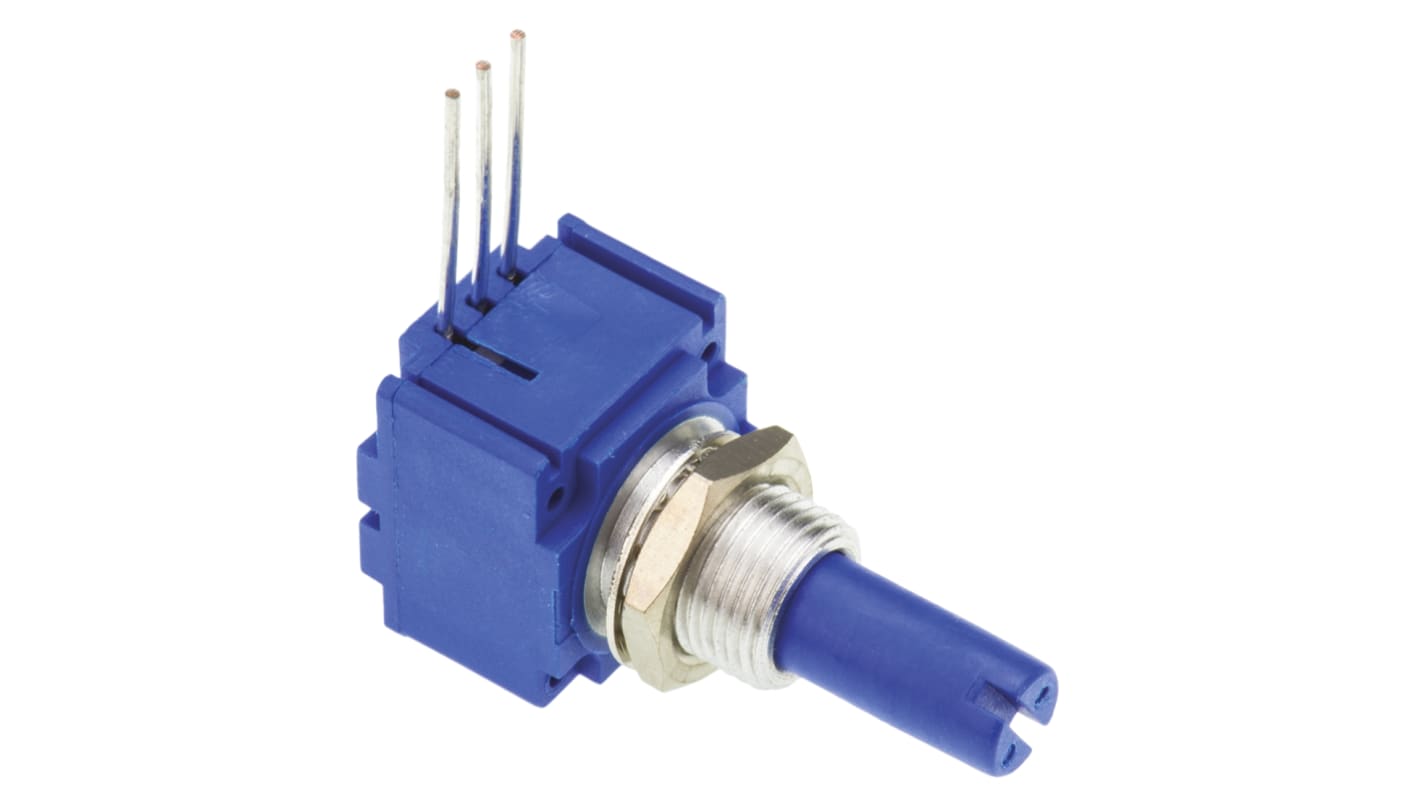 Bourns 91 10kΩ Rotary Potentiometer 1-Gang, Panel Mount (Through Hole), 91A1A-B28-E15L