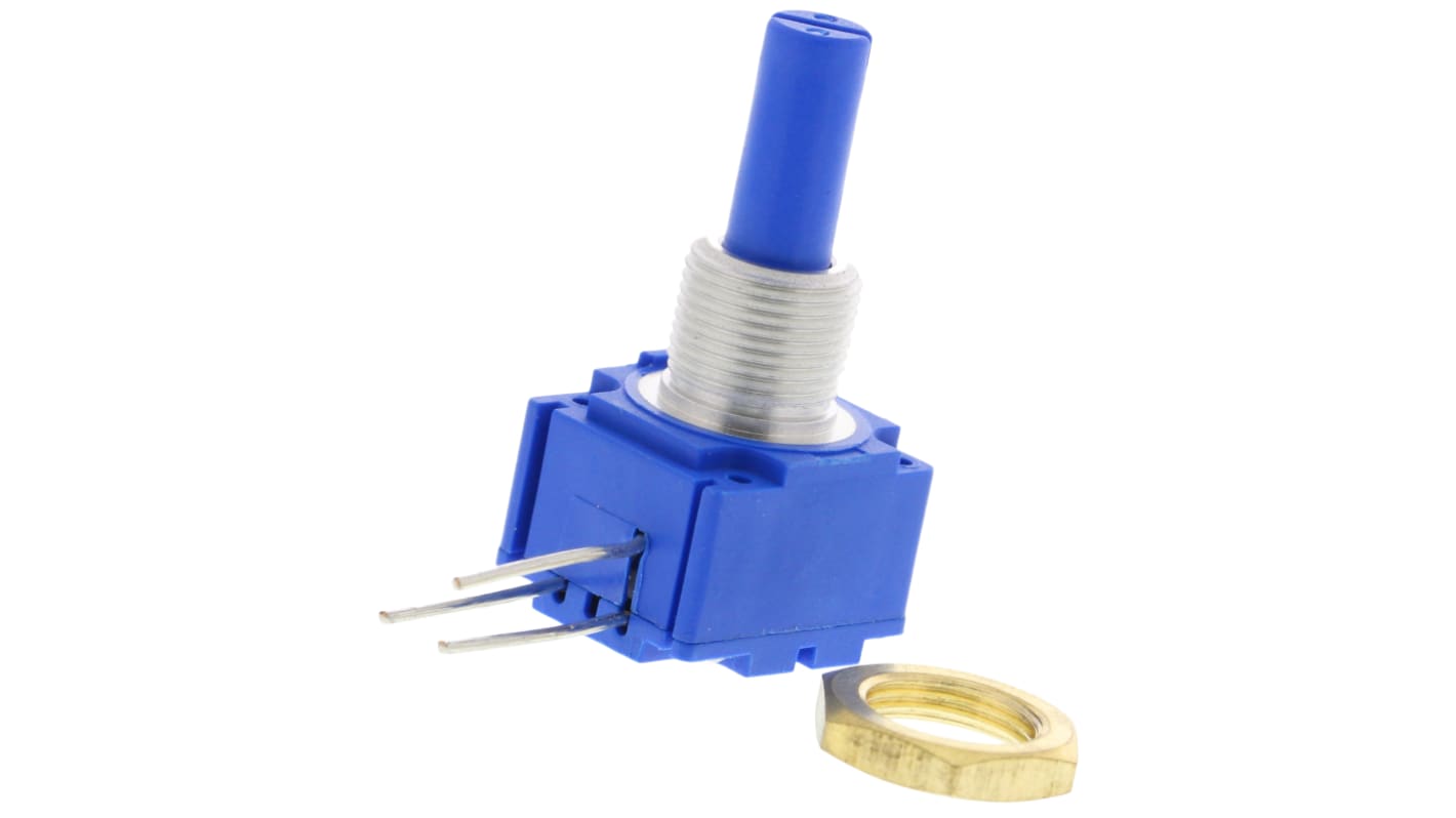 Bourns 93 1kΩ Rotary Potentiometer 1-Gang, Panel Mount (Through Hole), 93R1A-R22-A10L