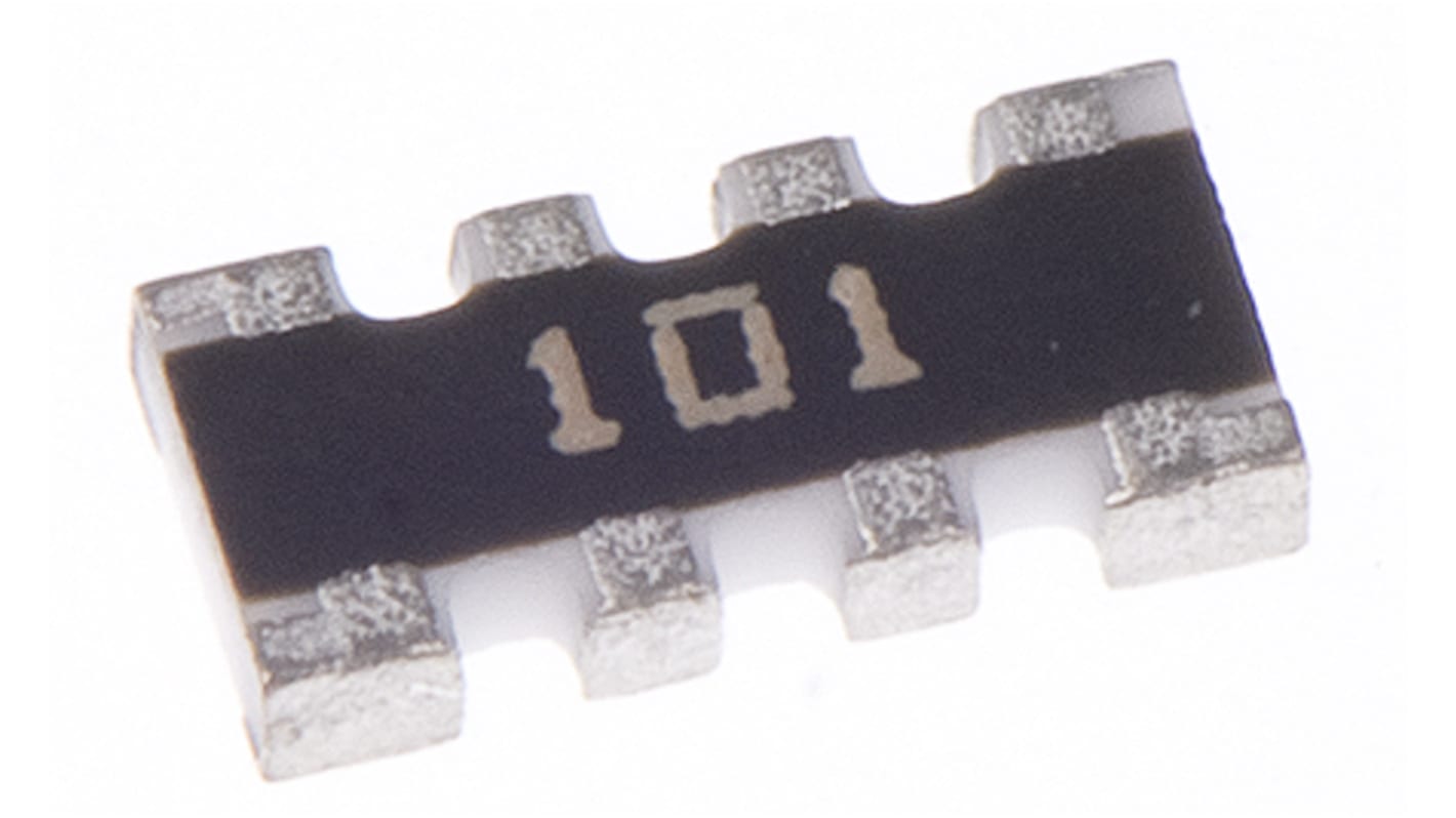 Bourns, CAY16 100Ω ±5% Isolated Resistor Array, 4 Resistors, 0.25W total, 1206 (3216M), Convex