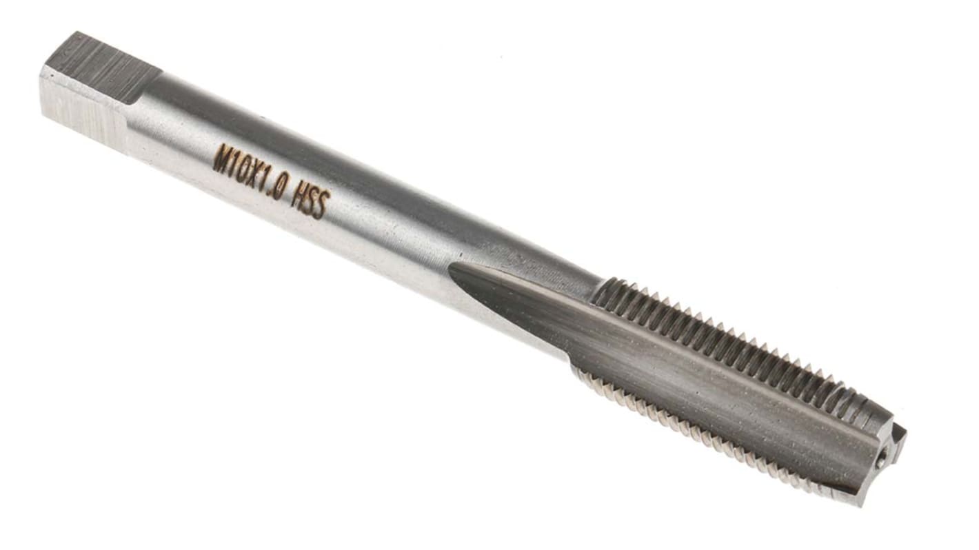 RS PRO Threading Tap, M10 Thread, 1mm Pitch, Metric Fine Standard
