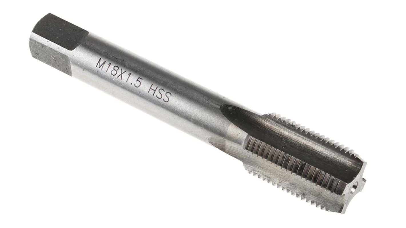 RS PRO Threading Tap, M18 Thread, 1.5mm Pitch, Metric Fine Standard
