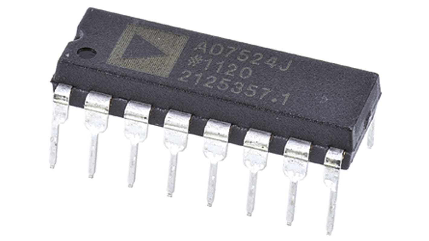 Analog Devices, DAC 8 bit-, 4Msps, ±3.5LSB Parallel, 16-Pin PDIP