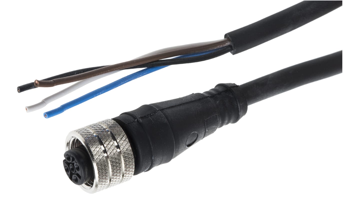 Cable de conexión Brad from Molex, con. A M12 Hembra, 4 polos, con. B Sin terminación, cod.: A, long. 2m, 250 V AC /