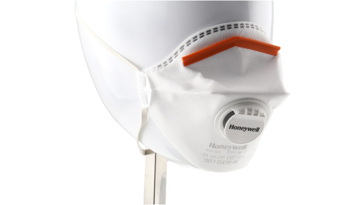 Honeywell Safety Disposable Face Mask for General Purpose Protection, FFP3, Valved, Fold Flat 10 per Package