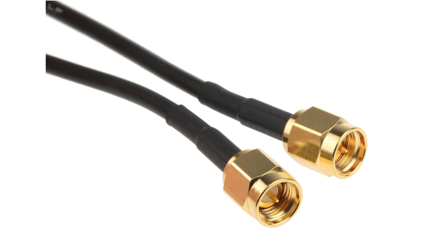RS PRO Male SMA to Male SMA, 1m, RG174 Coaxial, Terminated50 Ω