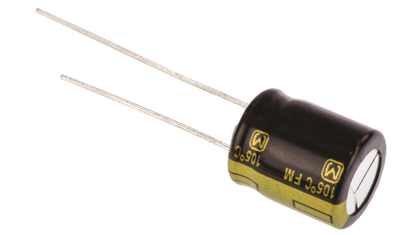 Panasonic 330μF Aluminium Electrolytic Capacitor 25V dc, Radial, Through Hole - EEUFM1E331