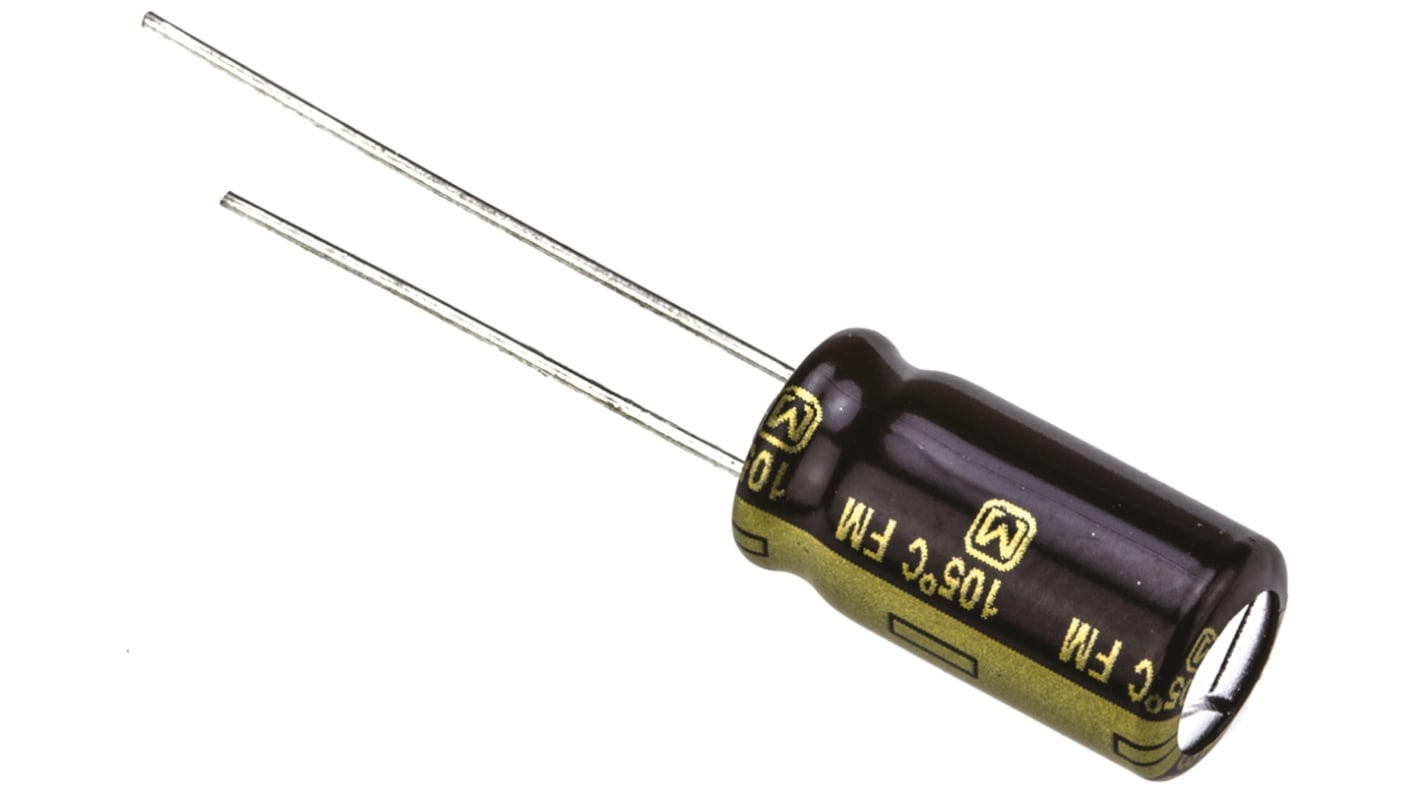 Condensateur électrolytique aluminium Panasonic série FM-A, Aluminium électrolytique 220μF, 35V c.c.