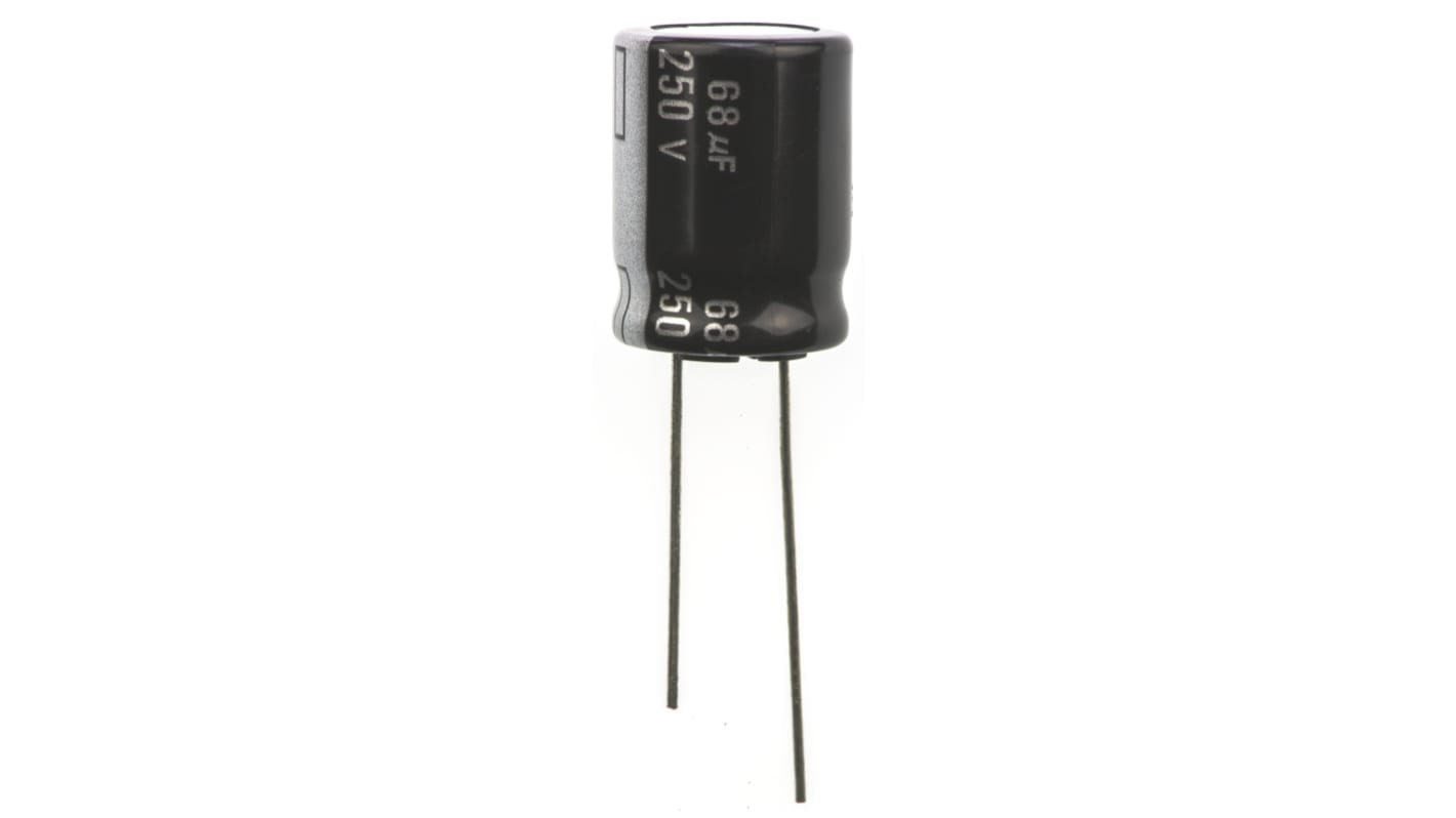 Panasonic 68μF Aluminium Electrolytic Capacitor 250V dc, Radial, Through Hole - EEUED2E680S