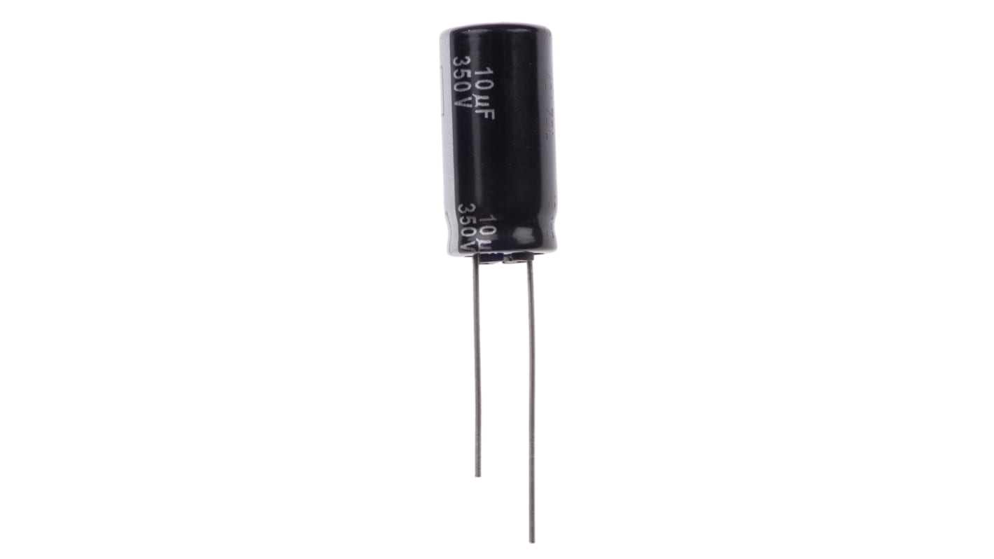 Panasonic ED - A, THT Aluminium-Elektrolyt Kondensator 10μF ±20% / 350V dc, Ø 10mm x 20mm, bis 105°C