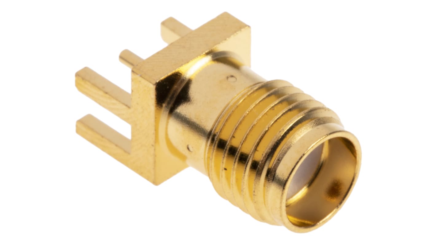 RS PRO, jack Edge Mount SMA Connector, 50Ω, Solder Termination, Straight Body