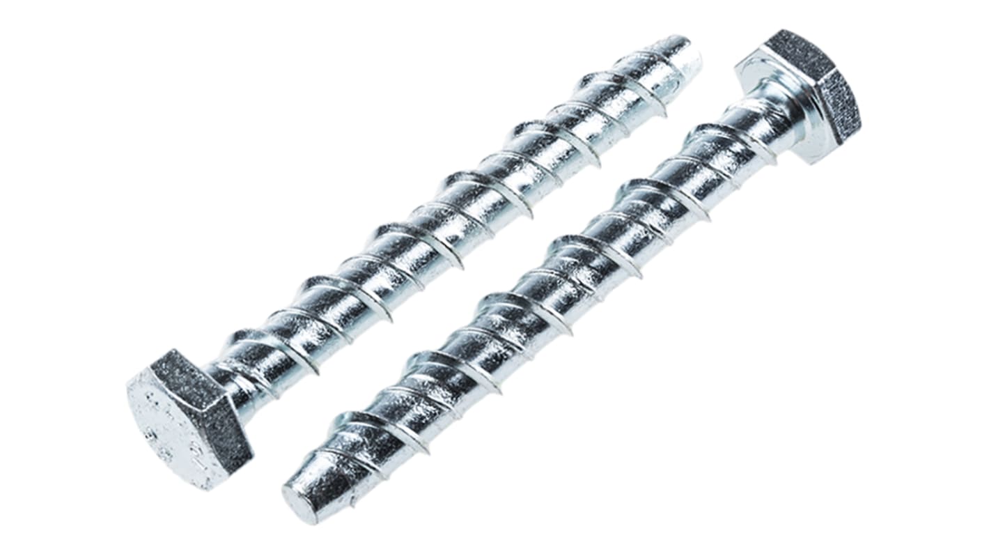 RS PRO Steel Ankerbolt 75mm, 8mm Fixing Hole