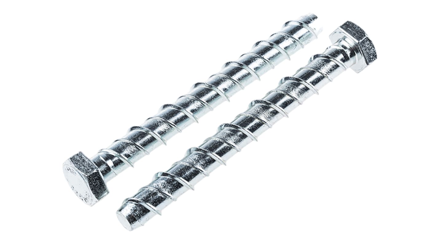 RS PRO Steel Ankerbolt 100mm, 12mm Fixing Hole