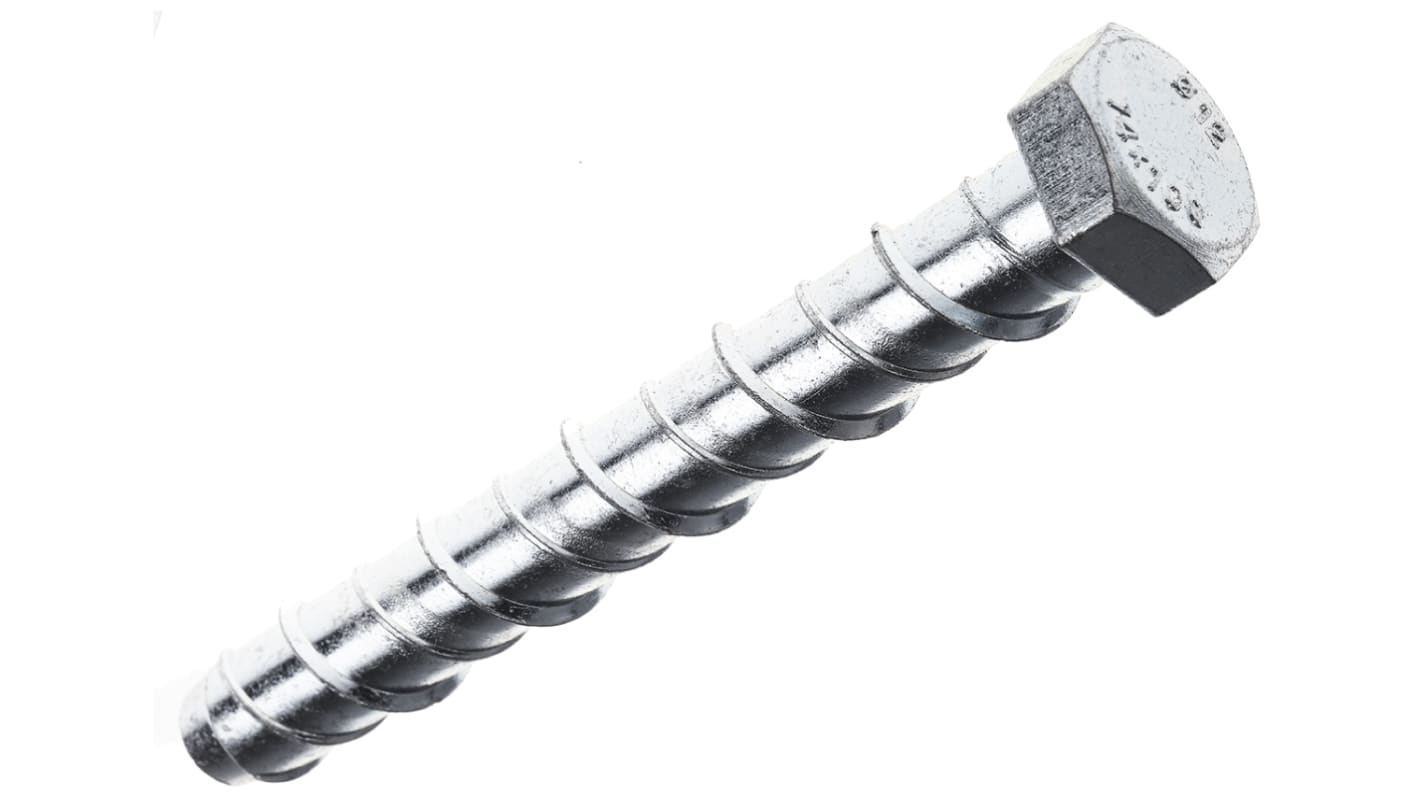 Śruba kotwiąca typu Ankerbolt dł 100mm Stalowe Ø 14mm RS PRO Śruba kotwiąca typu Ankerbolt