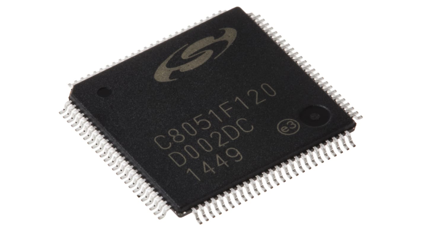 Silicon Labs, 8bit 8051, C8051F Microcontroller, 100MHz, 128 kB Flash, 100-Pin TQFP