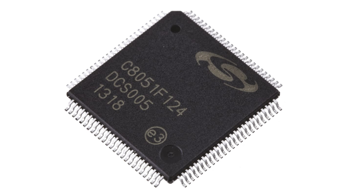Silicon Labs, 8bit 8051, C8051F Microcontroller, 50MHz, 128 kB Flash, 100-Pin TQFP