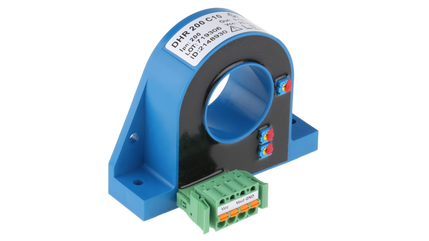 LEM DHR Series Current Transformer, 200A Input, 200:1, 32mm Bore, 20 → 50 V dc