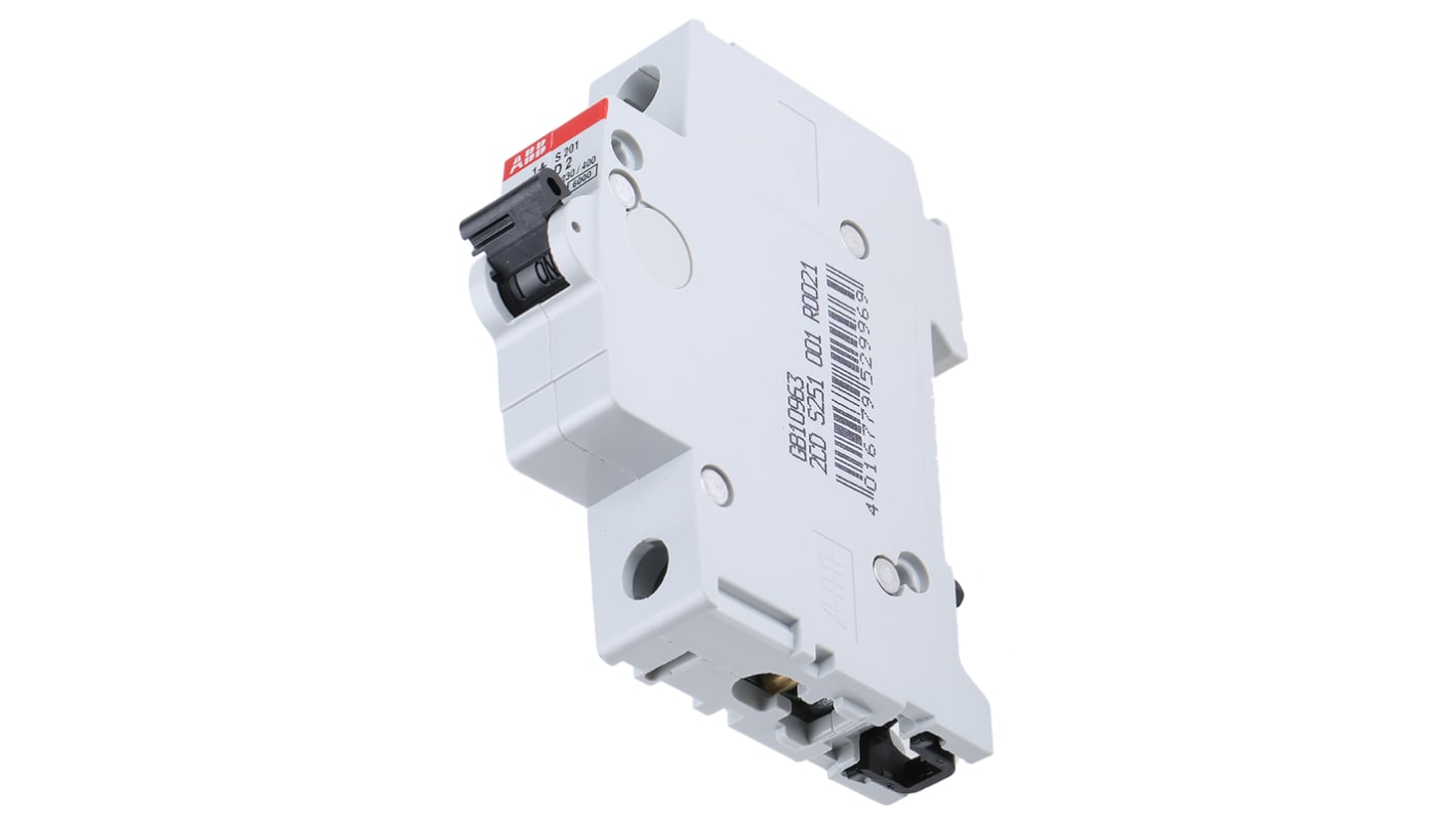 Interruttore magnetotermico ABB, 1P 2A 6 kA, Tipo D