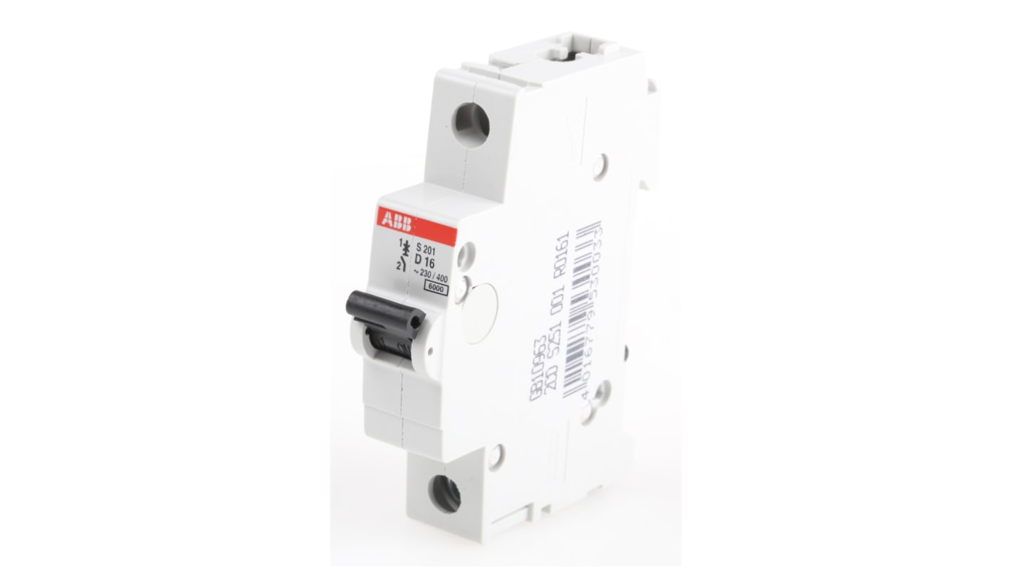 Interruttore magnetotermico ABB, 1P 16A 6 kA, Tipo D