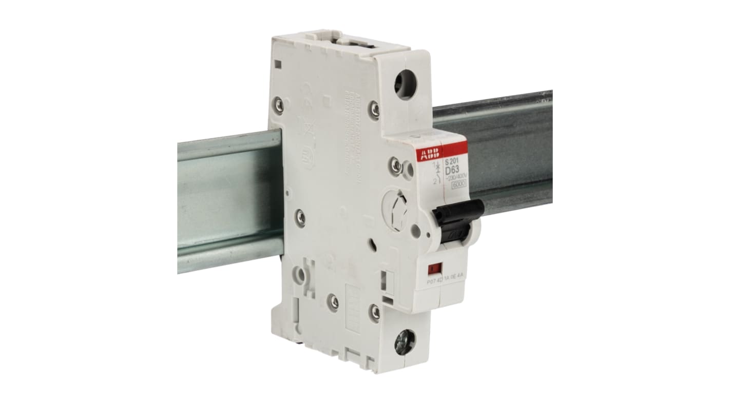Interruttore magnetotermico ABB, 1P 63A 6 kA, Tipo D