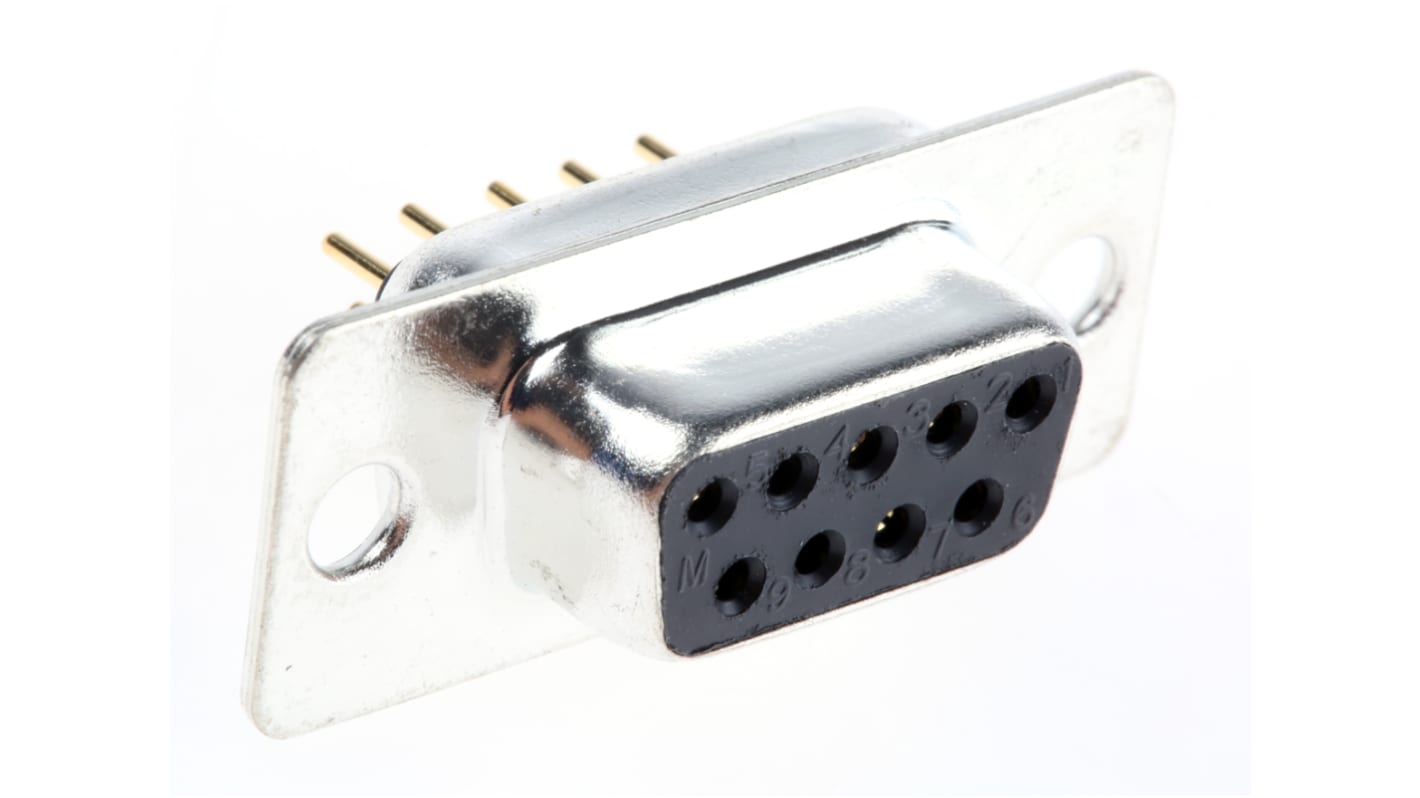 Conector D-sub RS PRO, paso 2.77mm, Recto, Montaje en orificio pasante, Hembra, Terminación Soldador, 250 V, 7.5A