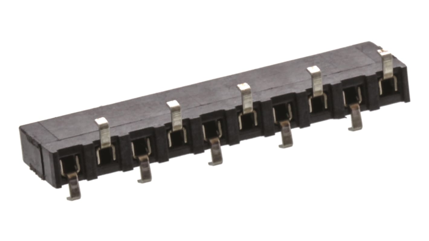 TE Connectivity AMPMODU HV100 Series Straight Surface Mount PCB Socket, 10-Contact, 1-Row, 2.54mm Pitch, Solder