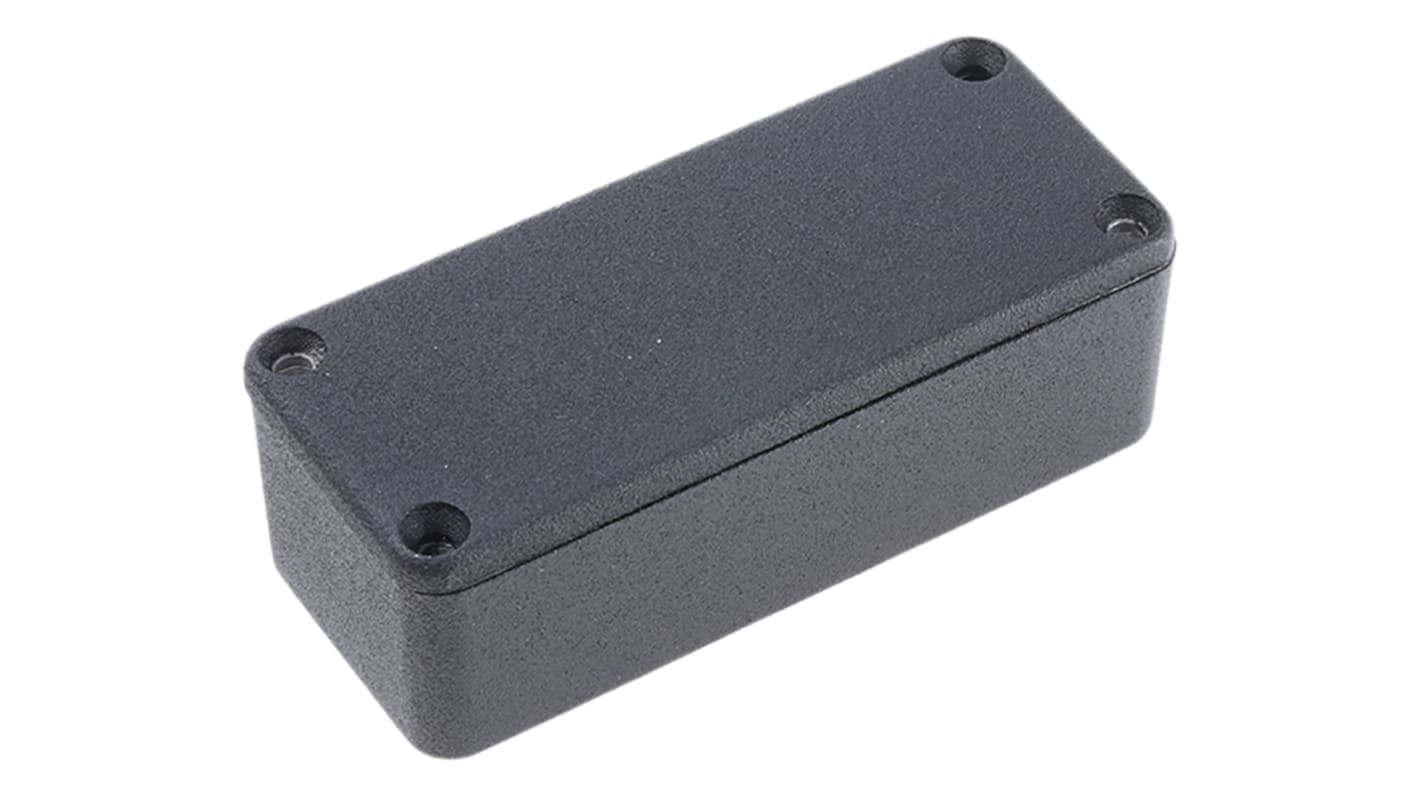 Hammond 1590 Series Black Die Cast Aluminium Enclosure, IP54, Black Lid, 92.5 x 38.5 x 27mm