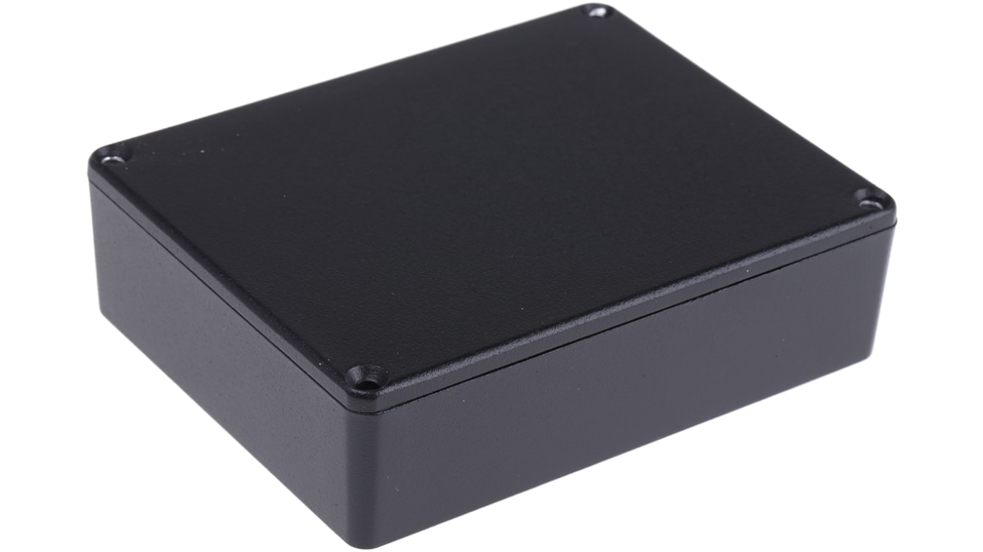 Hammond 压铸铝屏蔽外壳, IP54, 黑色, 118.5 x 93.5 x 30mm, 1590系列