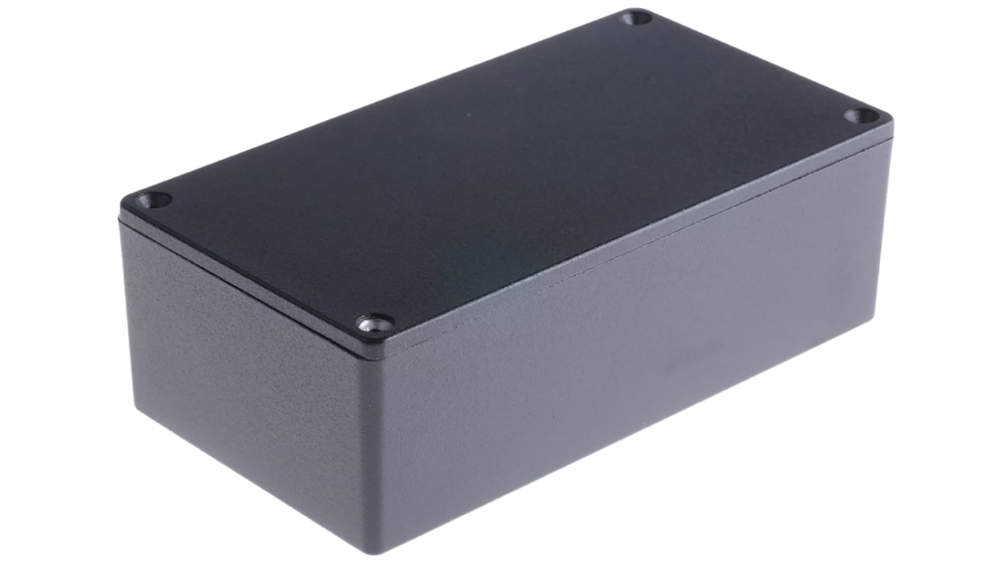 Hammond 1590 Series Black Die Cast Aluminium Enclosure, IP54, Black Lid, 153 x 83 x 50mm