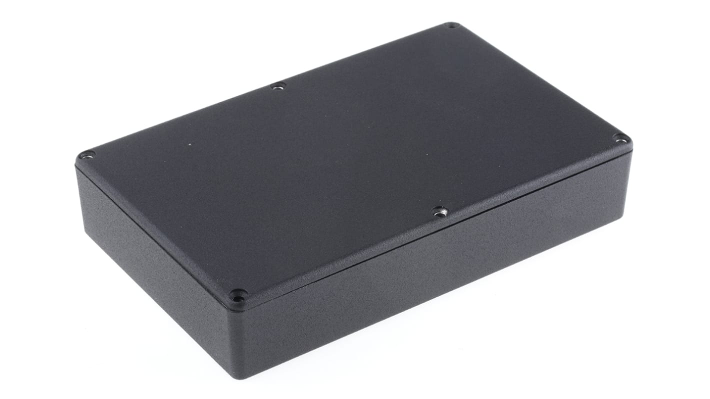 Hammond 1590 Series Black Die Cast Aluminium Enclosure, IP54, Black Lid, 187.5 x 119.5 x 33mm