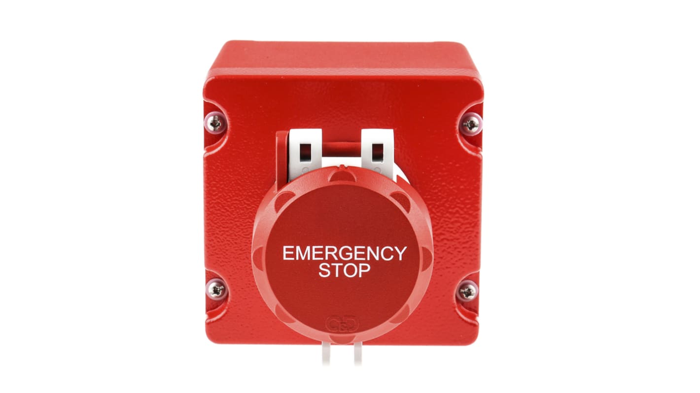 Craig & Derricott EMSH Series Pull Release Emergency Stop Push Button, Surface Mount, SPDT, IP65
