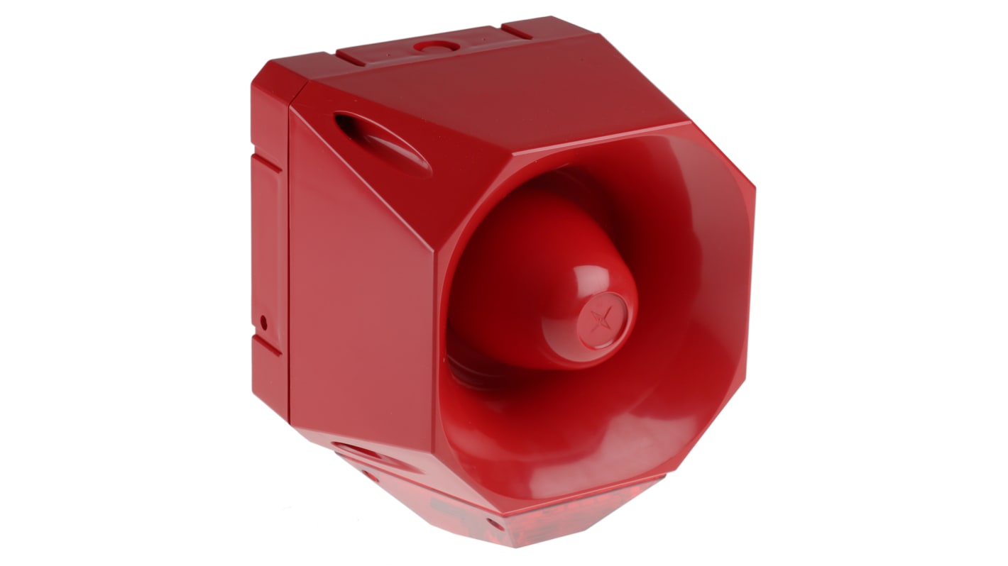 Eaton Series Red Sounder Beacon, 18 → 30 V dc, IP66, Wall Mount, 110dB at 1 Metre